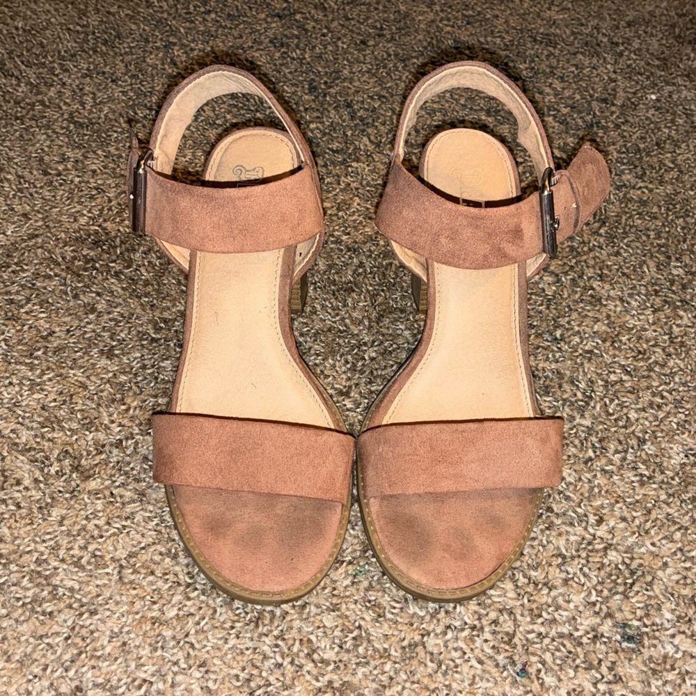 Brown Suede Women's Sandals